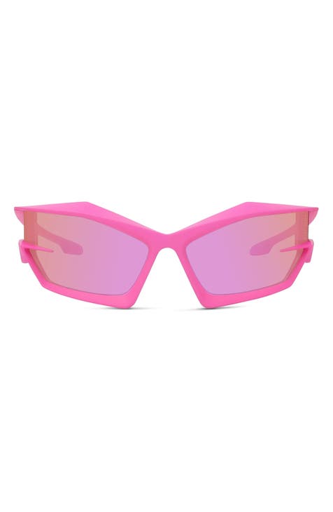 Betsey Johnson Womens Neon Mini Cat Eye Sunglasses - Pink - One Size