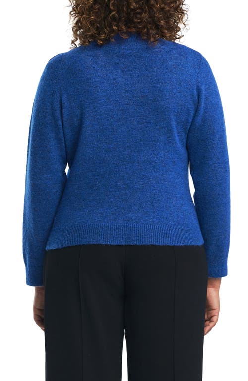 Shop Estelle Cutout Mock Neck Sweater In Blue