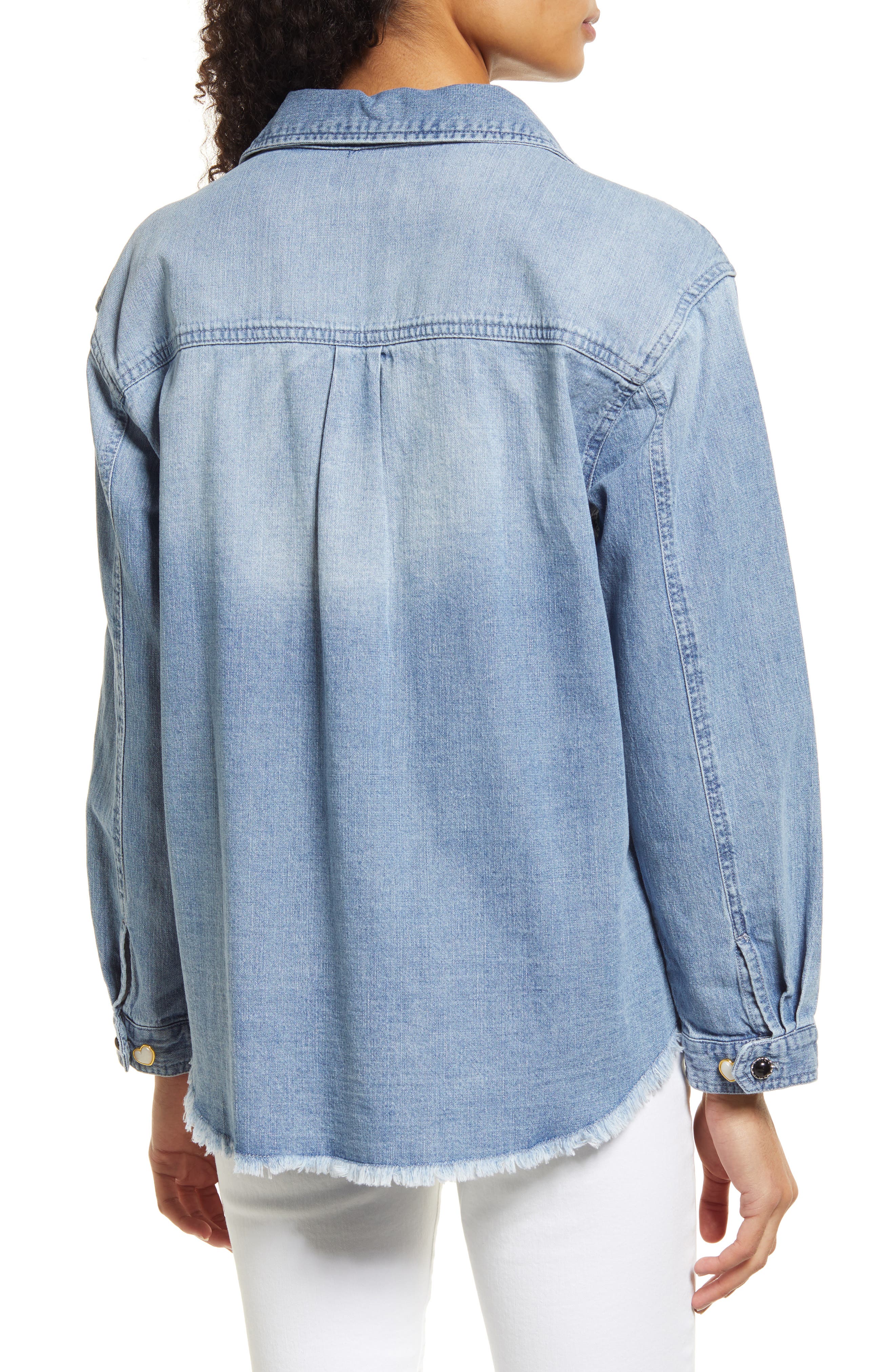 Wit \u0026 Wisdom Frayed Hem Denim Shirt 