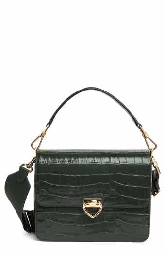 Kate Spade Green Crocodile Embossed Leather Satchel Excellent Condition