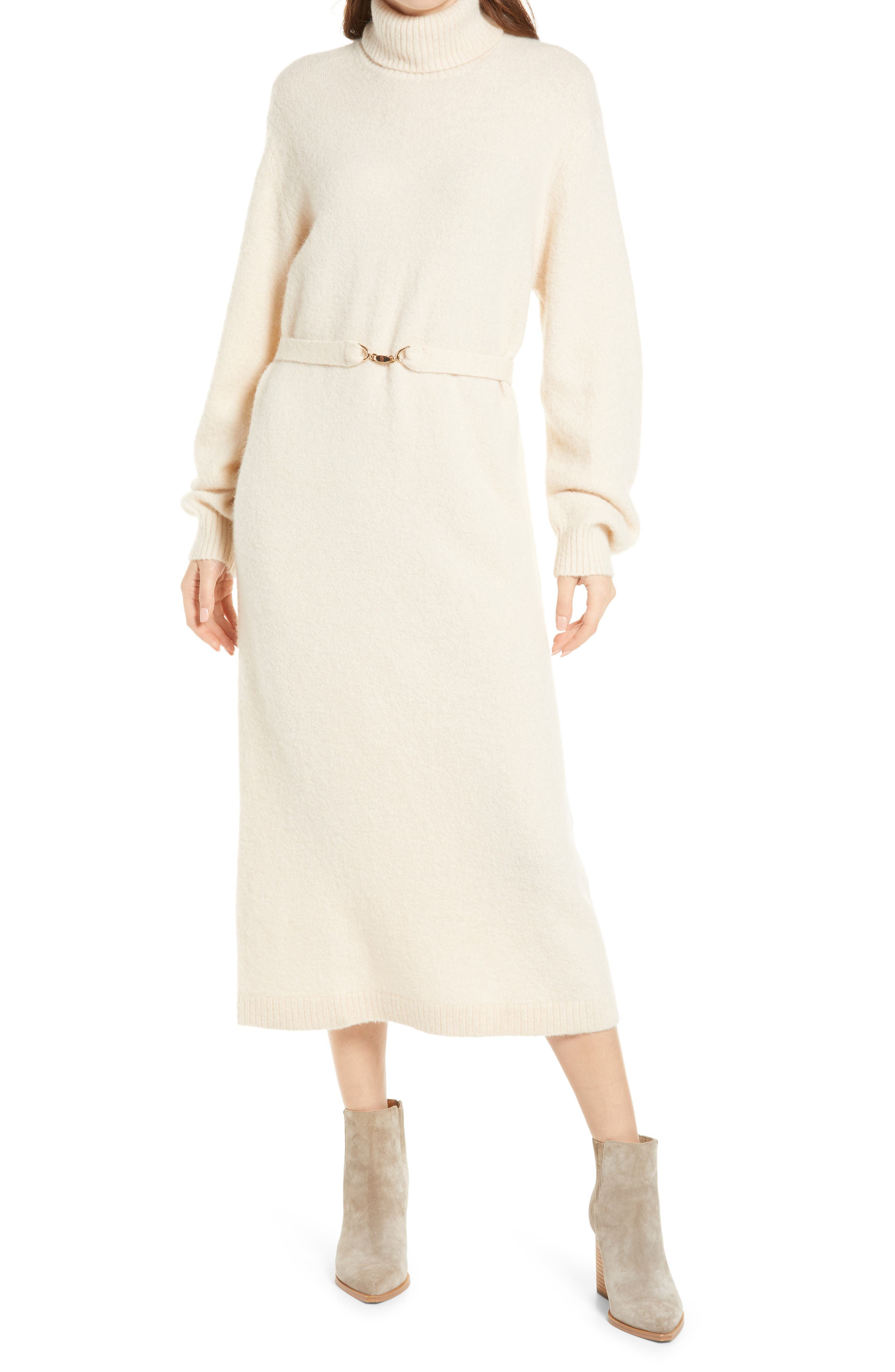 beige work dress