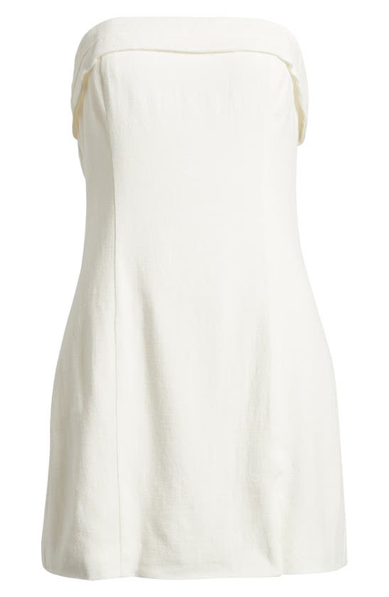 Shop Bp. Foldover Strapless Minidress In White Blanc