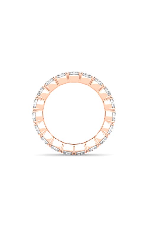 Hautecarat Cushion Cut Lab Created Diamond Eternity Ring In Rose Gold