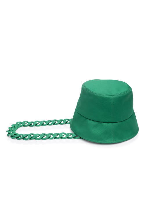 Eugenia Kim Yuki Bucket Hat with Removable Chain in Kelly Green
