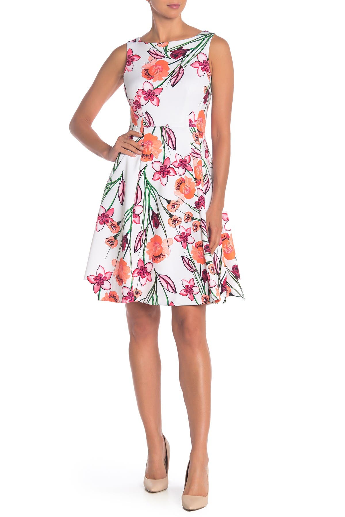 designer fit and flare dresses