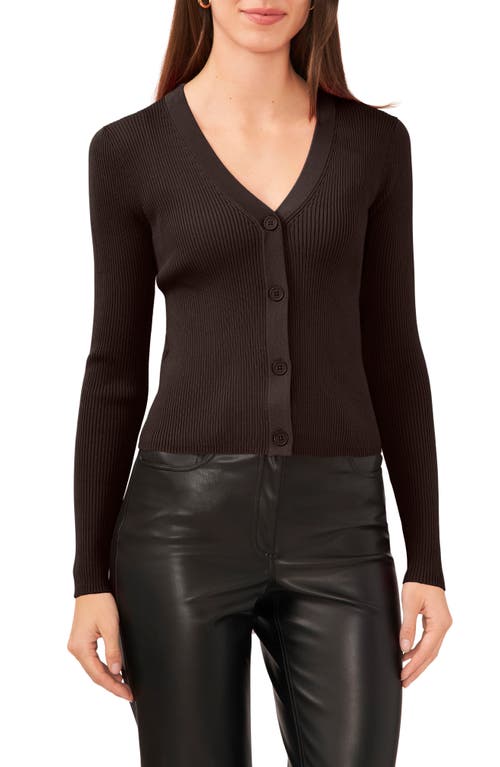 Shop Halogenr Halogen(r) Rib Cardigan In Deep Mahogany Brown