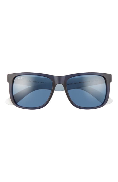 Shop Ray Ban Ray-ban Justin 54mm Rectangular Sunglasses In Blue/dark Blue