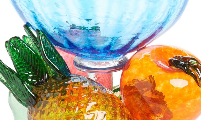 Shop Susan Alexandra Queen Of Fruit Glass Bowl In Blue Multi