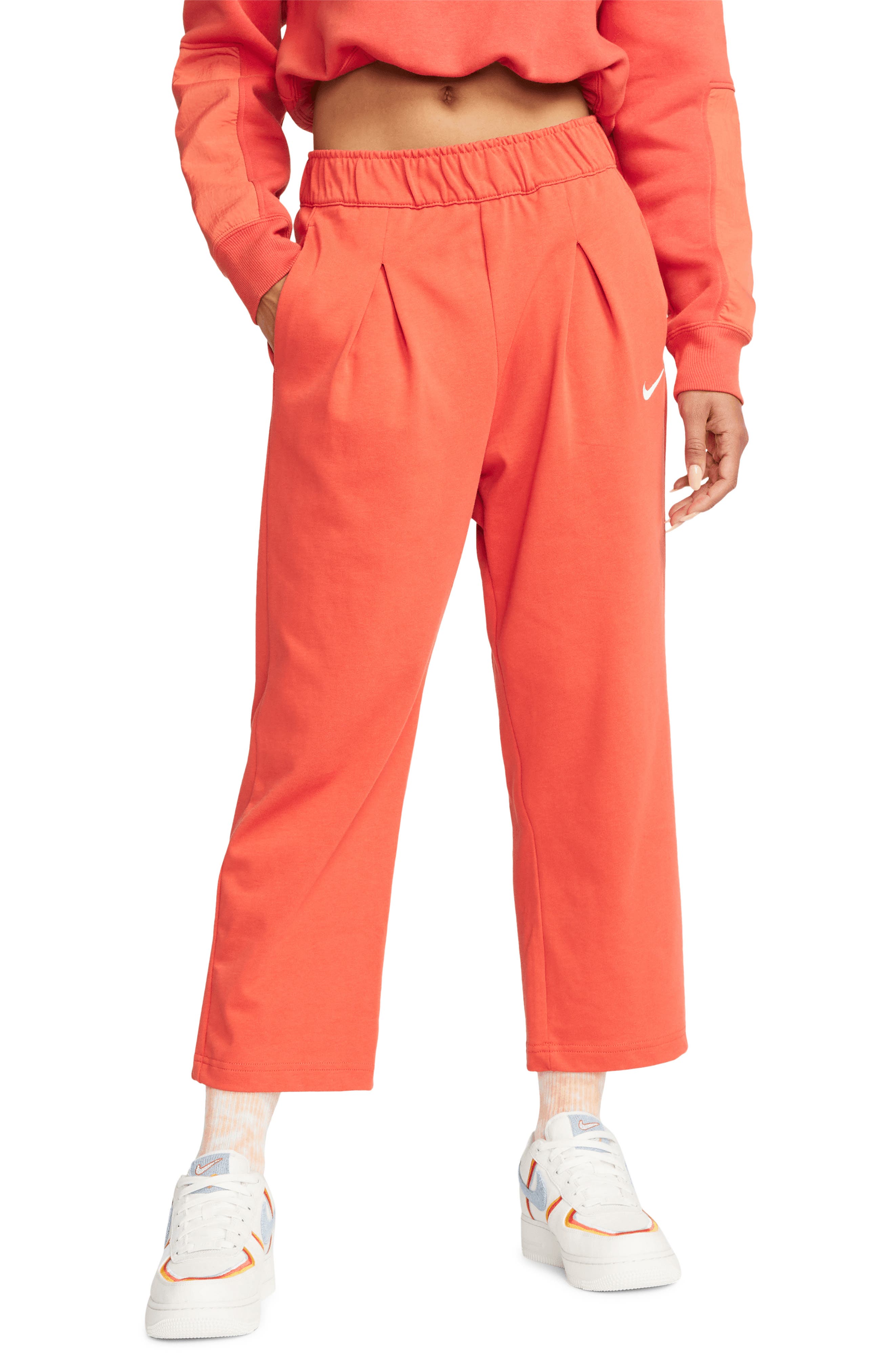 Slacks and Chinos Capri and cropped trousers Siyu Synthetic Pants in Orange Womens Clothing Trousers 