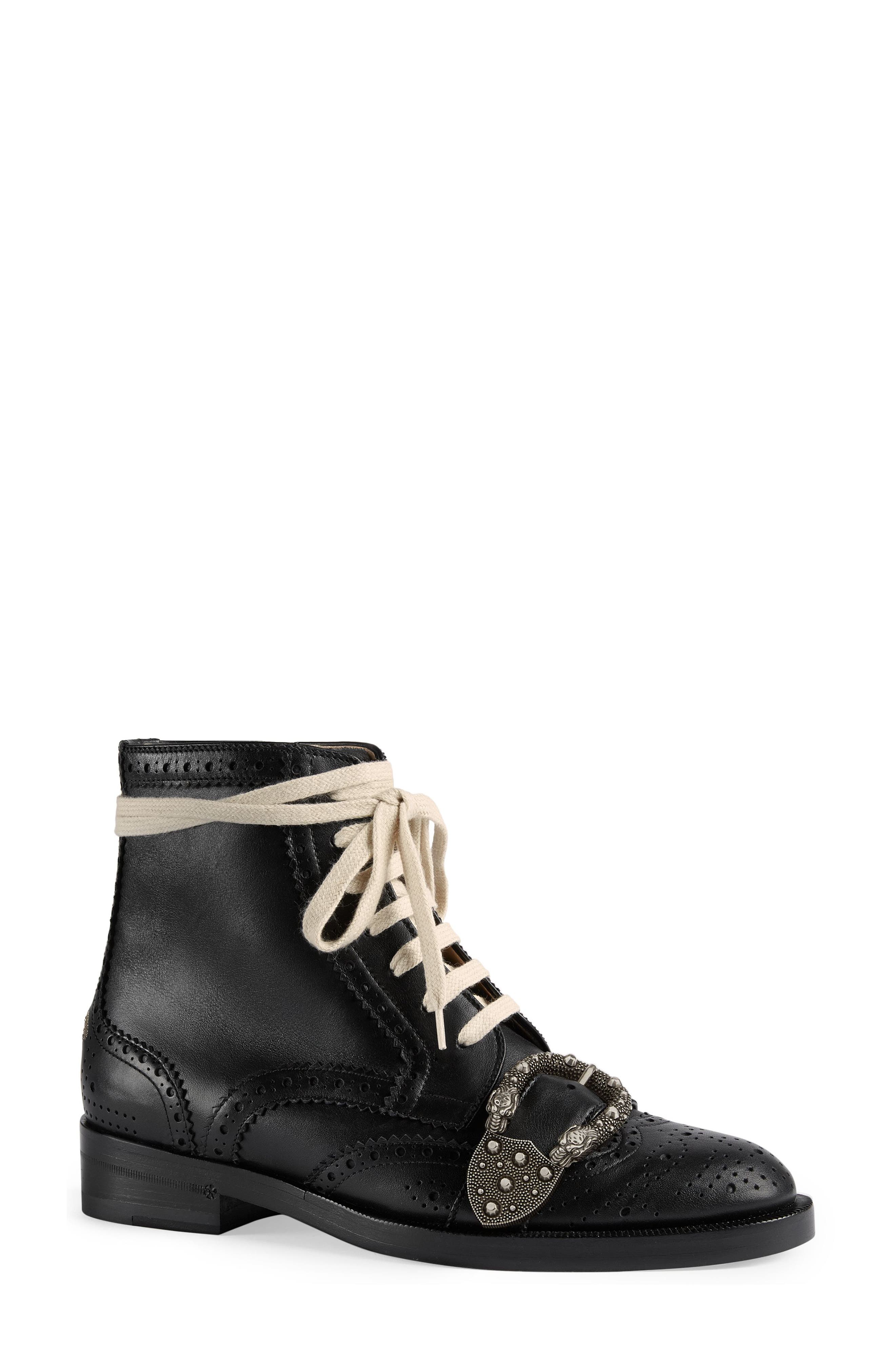 Gucci Queercore Combat Boot (Women 