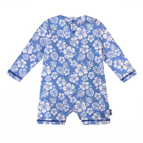 Uv Skinz Uv Sunzie In Blue Hibiscus Gingham