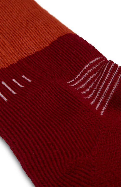 Shop Druthers Nyc Vivo Merino Wool Function Blocked Boot Sock In Red Stripe