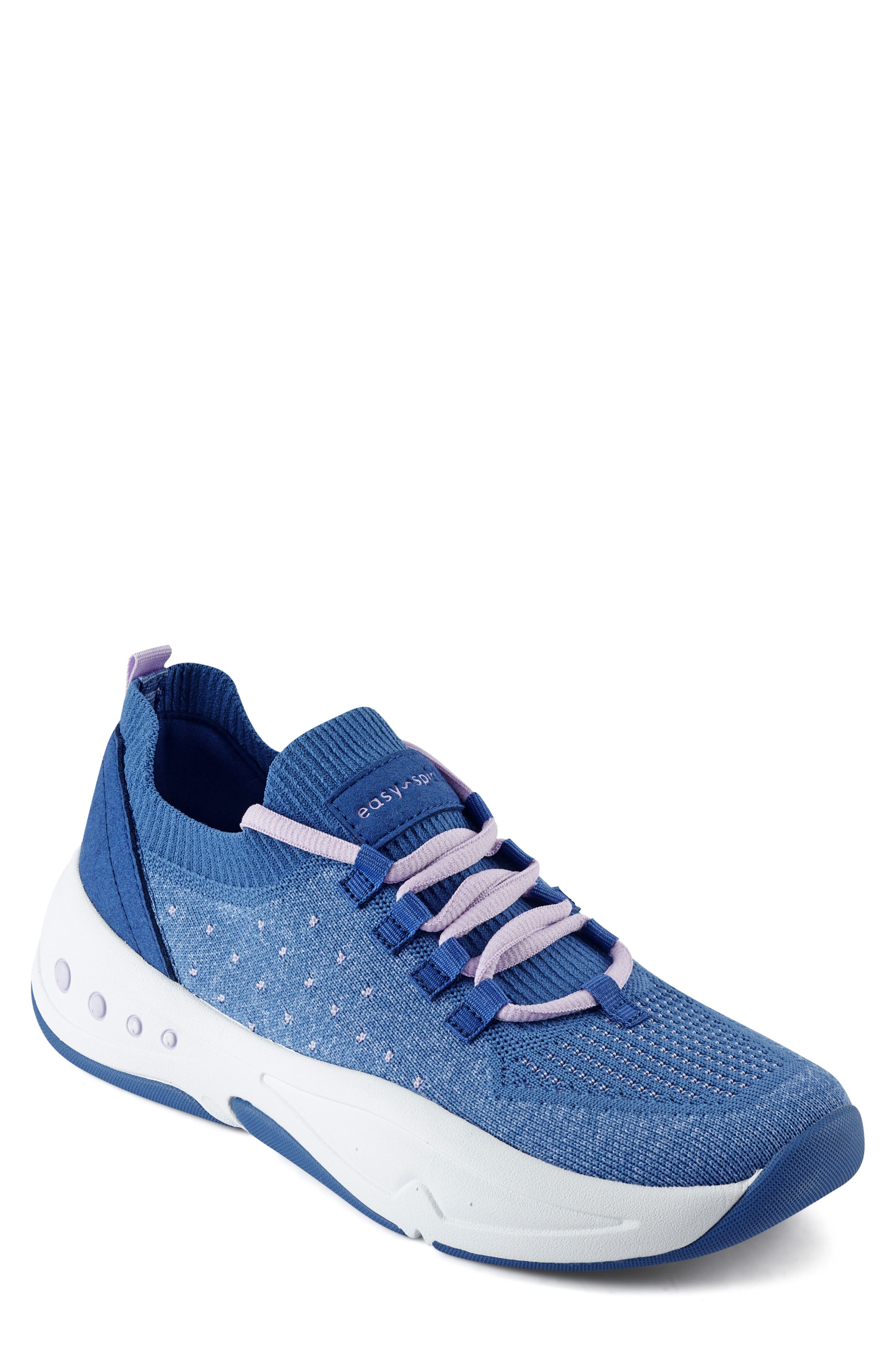 Easy Spirit Power Lace-Up Sneaker in Medium Blue/White 