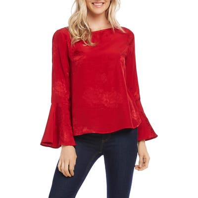 Karen Kane Bell Sleeve Blouse, Red