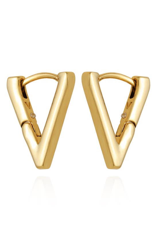 Vince Camuto V-shaped Huggie Hoop Earrings In Gold