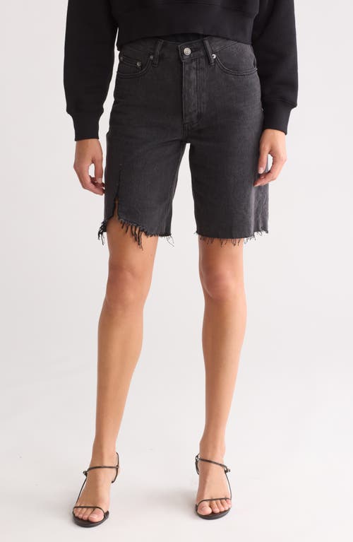 Shop Ksubi Brooklyn Ripped Denim Shorts In Black