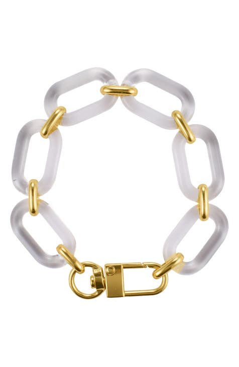Lucite Statement Chain Bracelet