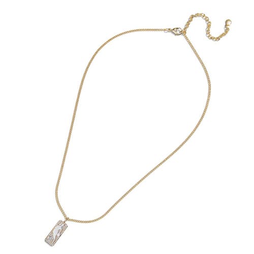 BaubleBar NBA Jersey Necklace in Gold