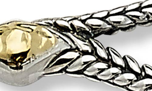 Shop Samuel B. Stainless Steel 18k Gold Paperclip Loop Bracelet In Silver/gold