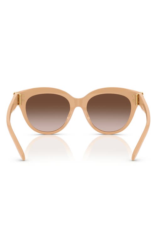 Tory Burch Eleanor Evolved Round Sunglasses, 53mm In 20201353 Light Brown