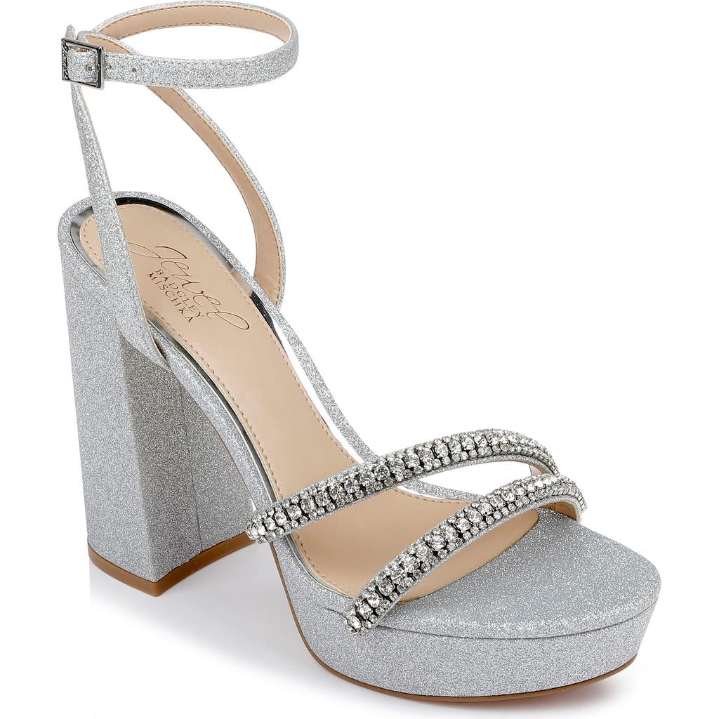 Jewel Badgley Mischka Rochel Platform Sandal In Silver
