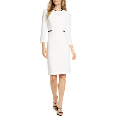 Harper Rose Body-Con Sheath Dress, Ivory
