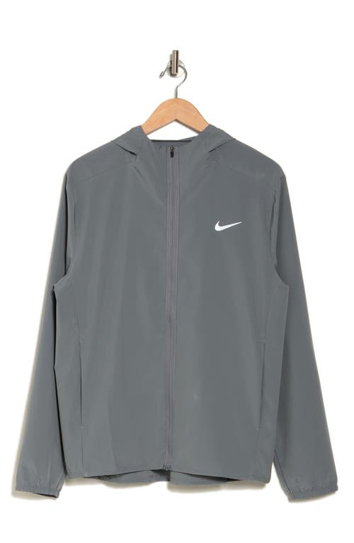 Shop Nike Form Dri-fit Hooded Versatile Jacket In Smoke Grey/silver