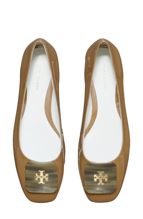 Shop Tory Burch Georgia Ballet Flat In Almond Oats