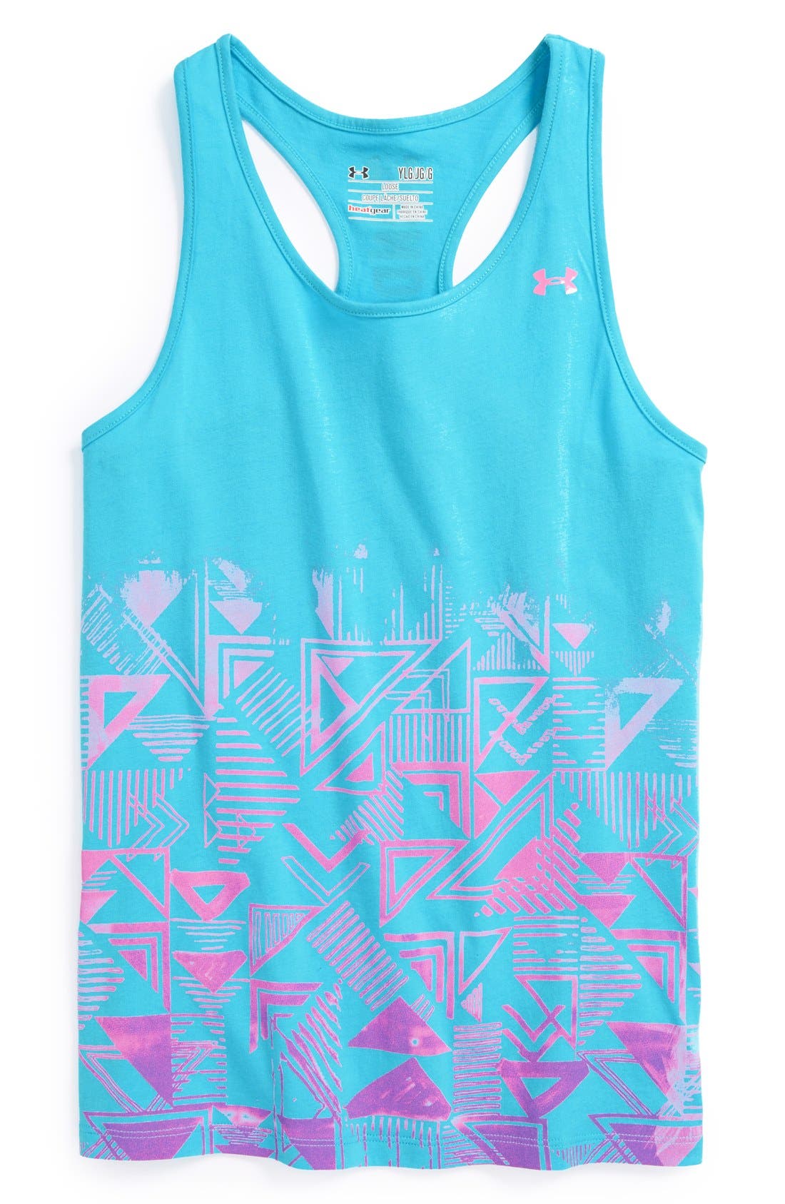 Under Armour Graphic Print Charged Cotton® Racerback Tank (Big Girls