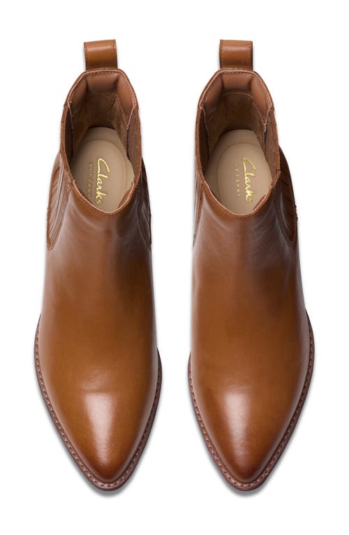 Shop Clarksr Clarks(r) Morzine Top Pointed Toe Chelsea Boot In Tan Leather