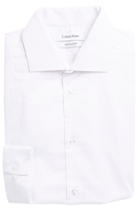 Men's White Slim Fit Dress Shirts