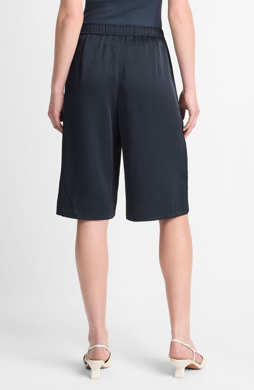 Vince Mid-rise Side Strap Drapey Shorts In Coastal