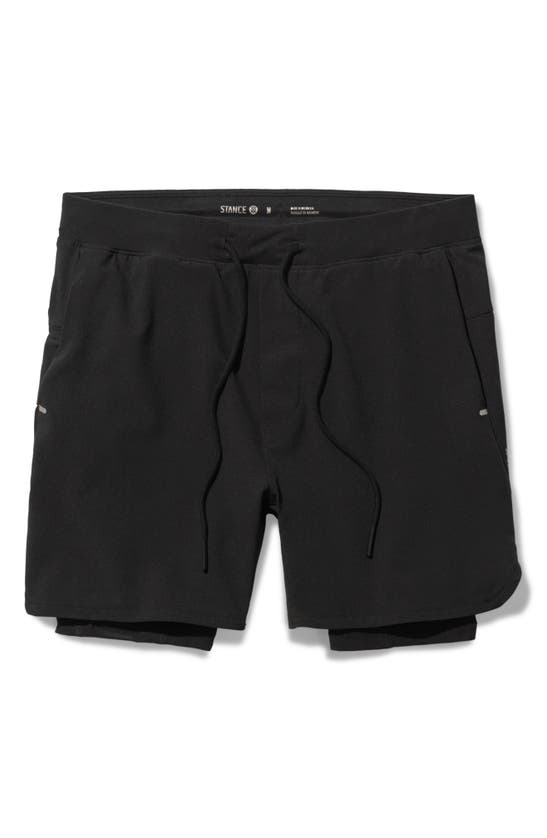 Shop Stance Flux Liner Athletic Shorts In Black