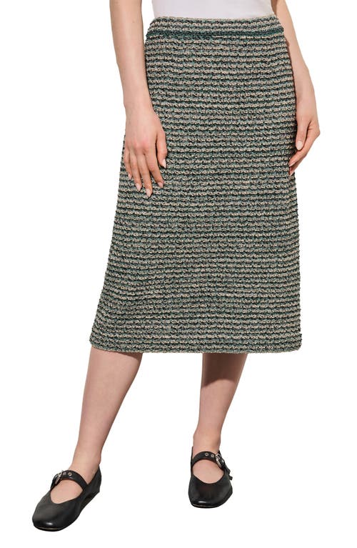 Ming Wang Tweed Knit Midi Pencil Skirt Green at Nordstrom,