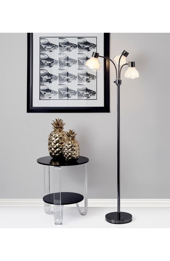 Adesso Lighting Presley 3-arm Floor Lamp In Black Nickel