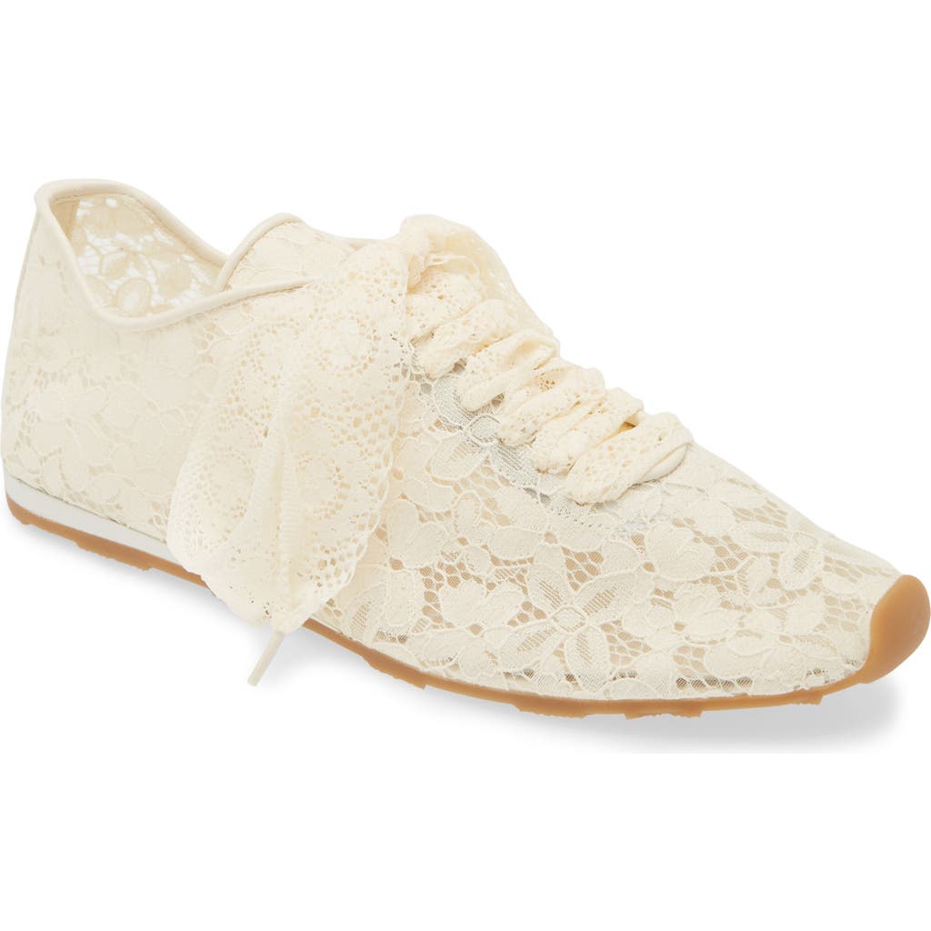 Jeffrey Campbell Wing Lace Sneaker In Brown
