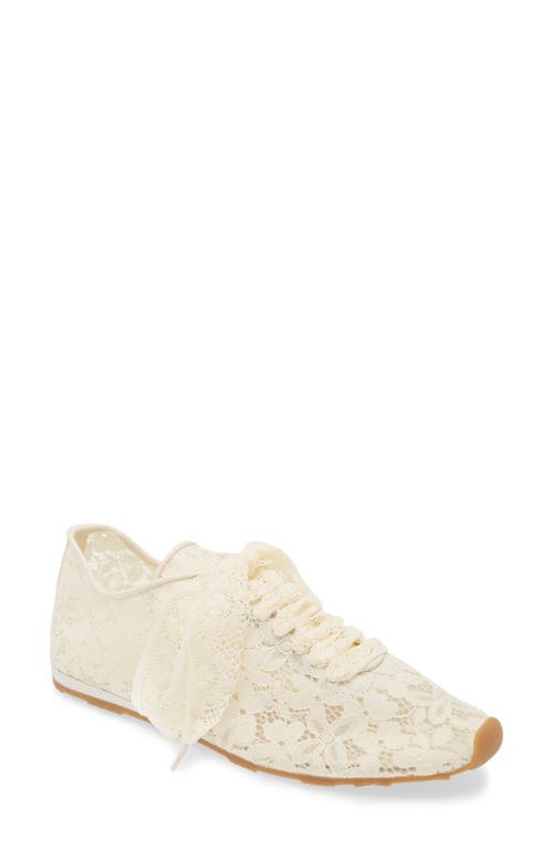 Wing Lace Sneaker in Cream Combo