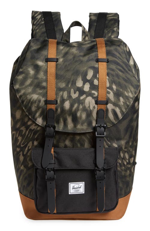 Herschel Supply Co. Little America Backpack in Forest Leopard /Rubber