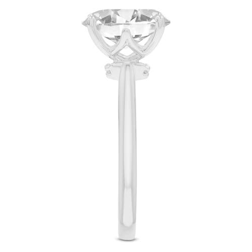 Luvmyjewelry Livia 14k White Gold Oval Lab Grown Diamond Hidden Halo Engagement Ring In 14k White Gold