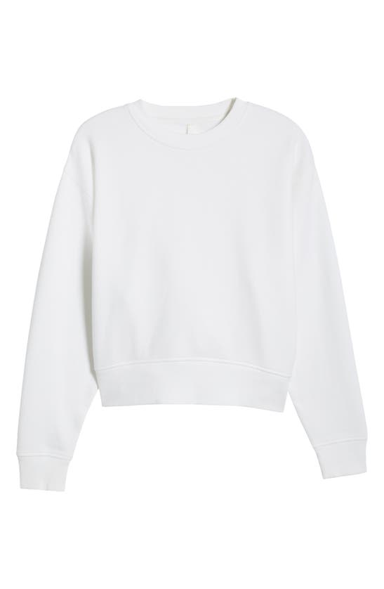 Shop Zella Cloud Fleece Sweatshirt In White