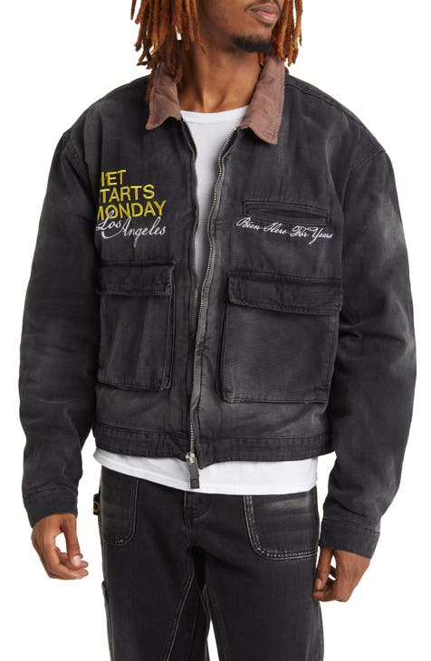 Celine Homme - Men - Denim and logo-print Cotton-jersey Hooded Trucker Jacket Blue - M