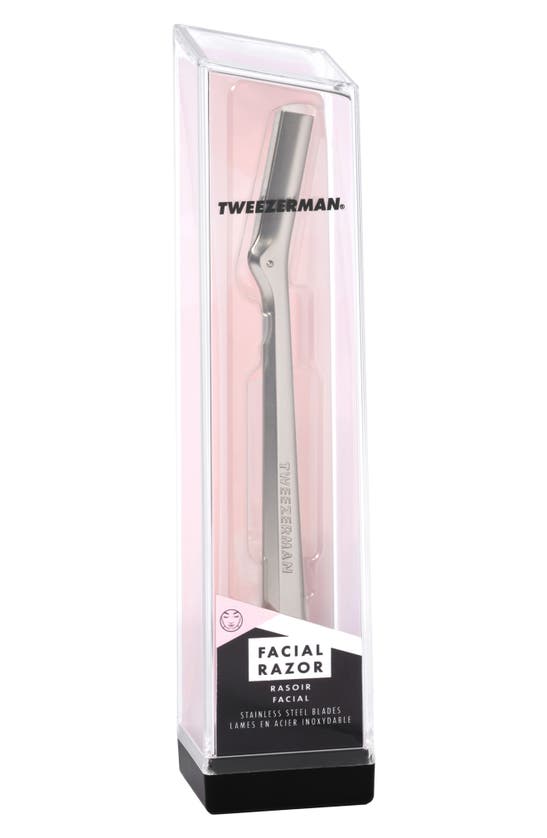 Shop Tweezerman Facial Razor In Silver