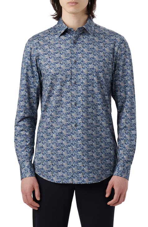 James OoohCotton® Abstract Print Button-Up Shirt