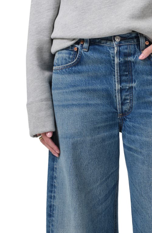 Citizen Of Humanity Citizens Of Humanity Ayla High Waist Raw Hem Ankle Baggy Wide Leg Jeans In Doheny