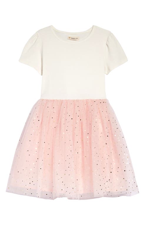 Tucker + Tate Kids' Tutu Dress in Ivory Egret- Pink Sparkle