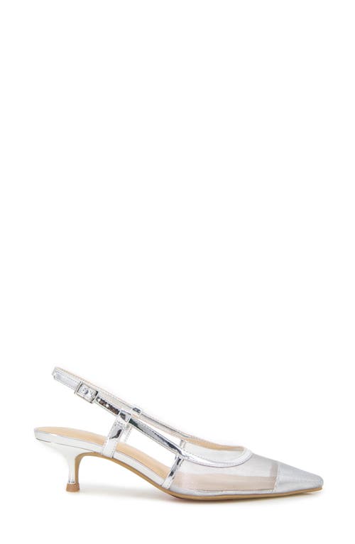 Reaction Kenneth Cole Maggie Mesh Slingback Pump In Silver Mesh