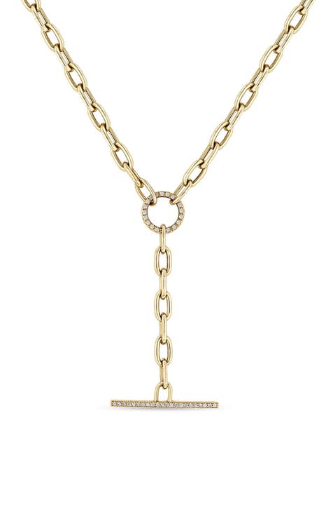 Pave link necklace | Nordstrom
