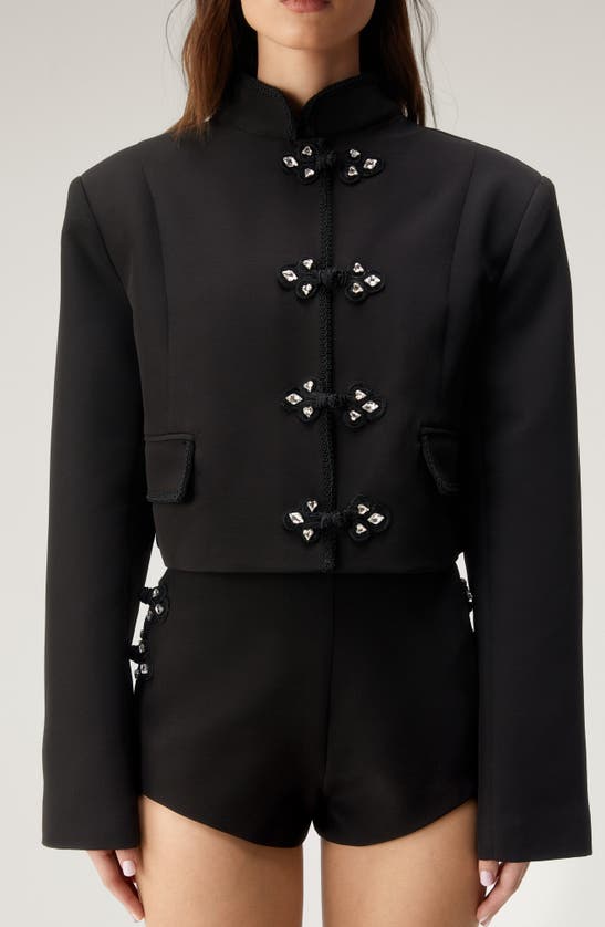 Shop Nasty Gal Embellished Crop Jacket In Black