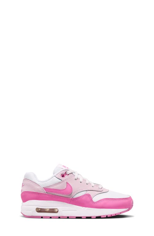 Shop Nike Kids' Air Max 1 Sneaker In White/playful Pink/pink