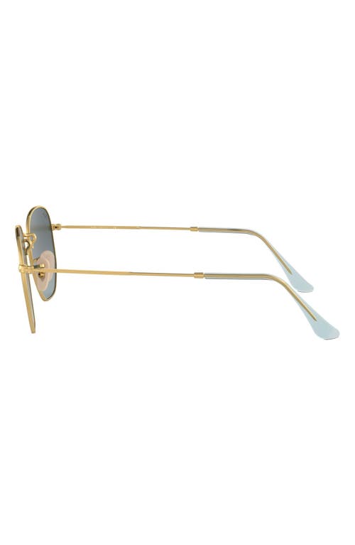 Shop Ray Ban Ray-ban 51mm Geometric Sunglasses In Gold/blue Gradient